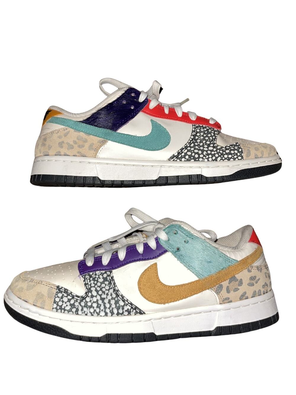 Nike Women Dunk Low SE Safari Mix Sneakers Size 8.5 DN3866-100 Athletic Shoes